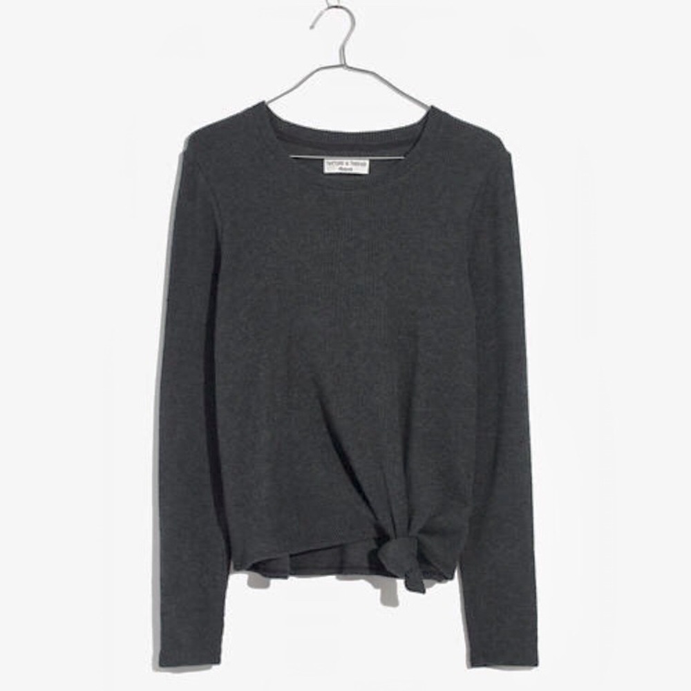 Madewell Texture & Thread  Knotted Front Top